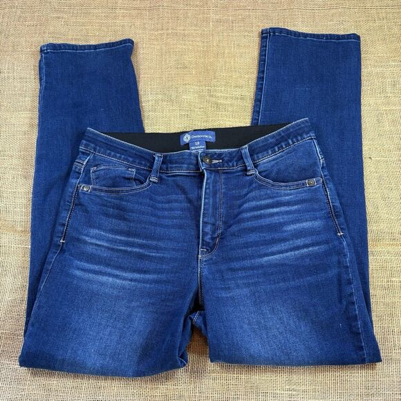 Democracy Denim - Democracy "Ab"solution Booty Lift Mid Stretch Straight Leg Indigo Jeans Size 12